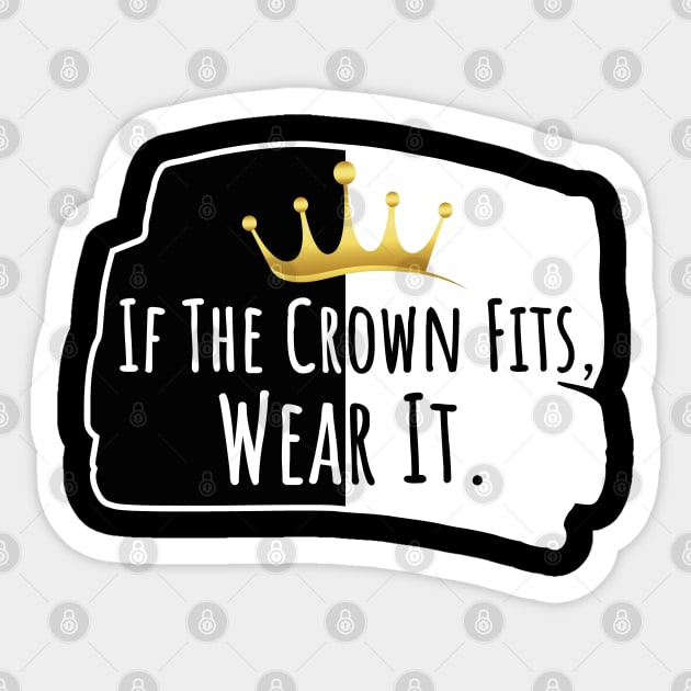 Cute Mcyt Gaming Valentines Day Gift For Ranboo Lovers, Ranboo My Beloved, Minecraft Gamer - If The Crown Fits Wear It Sticker by EleganceSpace